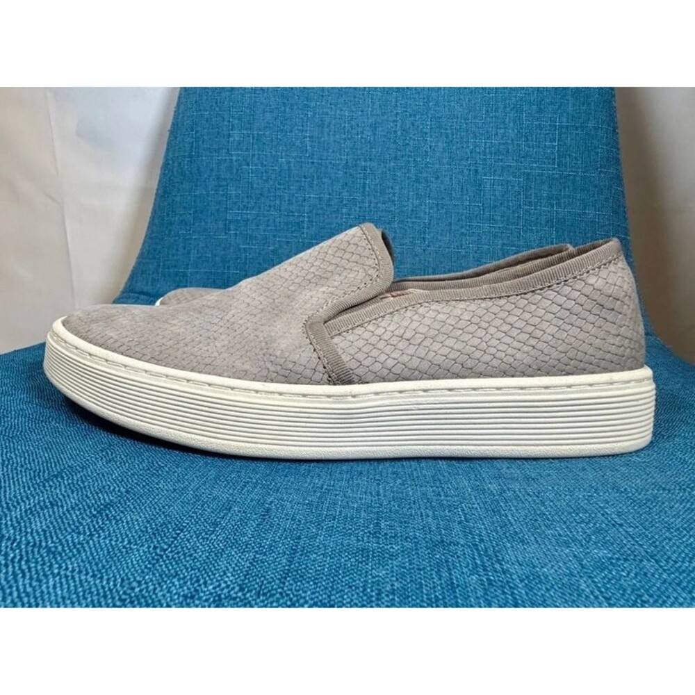 Söfft Somers Gray Snake Embossed Leather Slip-On Sneakers Women’s 8M - Picture 2 of 6